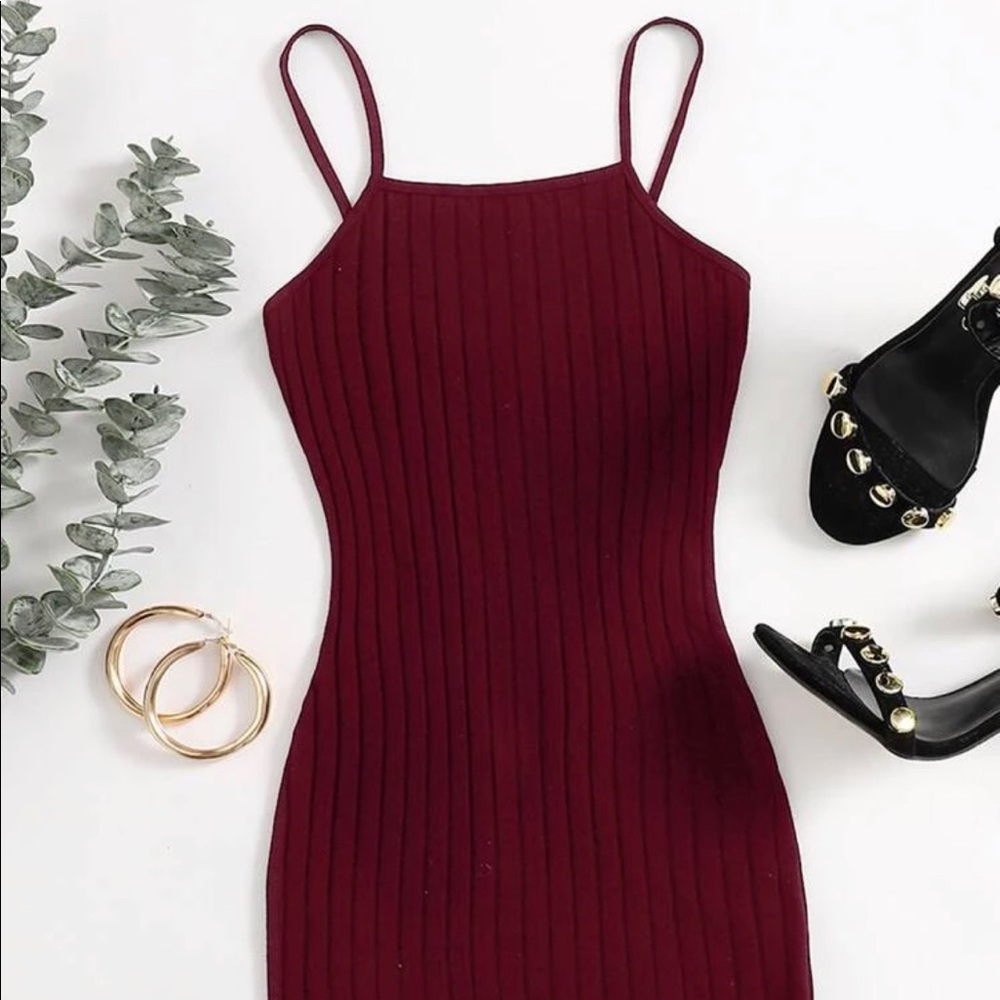 SHEIN vestido ajustado tejido canalé